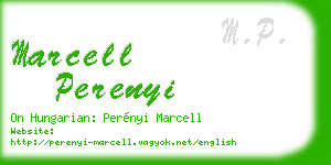 marcell perenyi business card